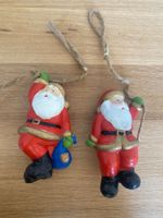 2 Weihnachtsmänner Weihnachtsmann Figuren zum aufhängen