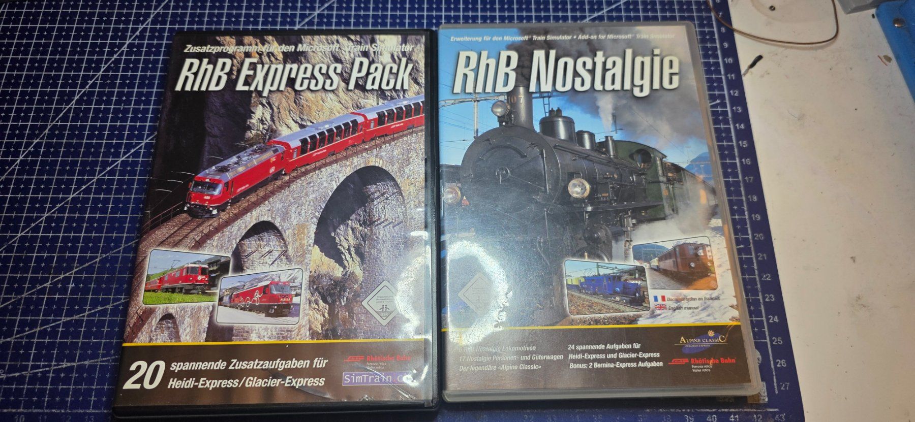 Modellini di ferrovie: RhB Express Pack & RhB Nostalgie PC Spiel – Usato da Hochfelden venduto da Danizh0