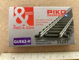 Piko H0 55207 2 St. Übergangsgleis 62 mm Hohlprofil neu OVP