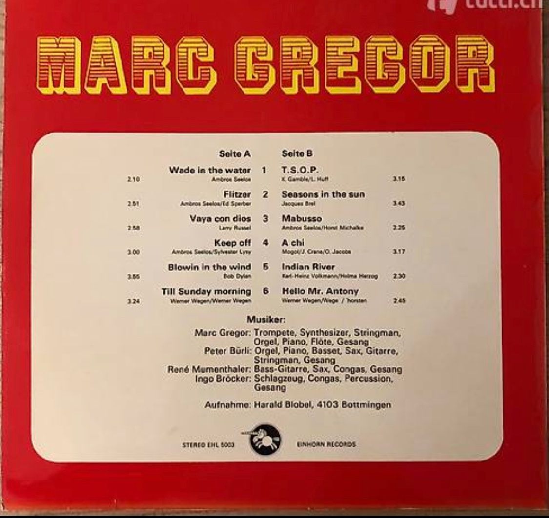 Dischi in vinile: Marc Gregor, CH Funk Vinyl LP – Usato da Aadorf venduto da Assyrian-Bazar 1