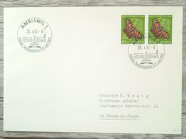 TR96 Enveloppe + Timbre Suisse 1956