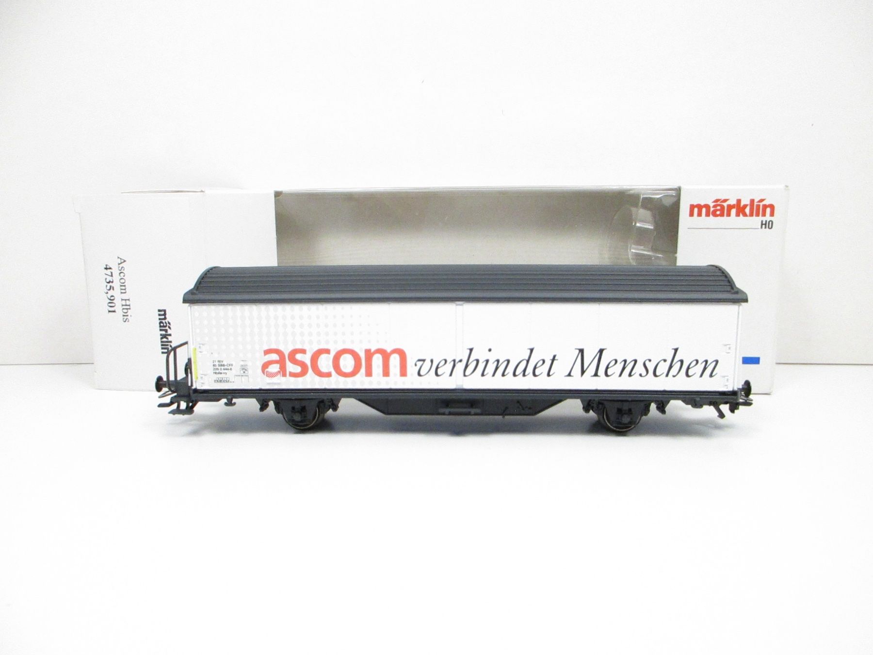 Märklin Modellini di ferrovie: Märklin H0 4735.901 SBB Schiebewandwagen ASCOM – Nuovo e nell'imballaggio originale da Olten venduto da Heinrich875 1