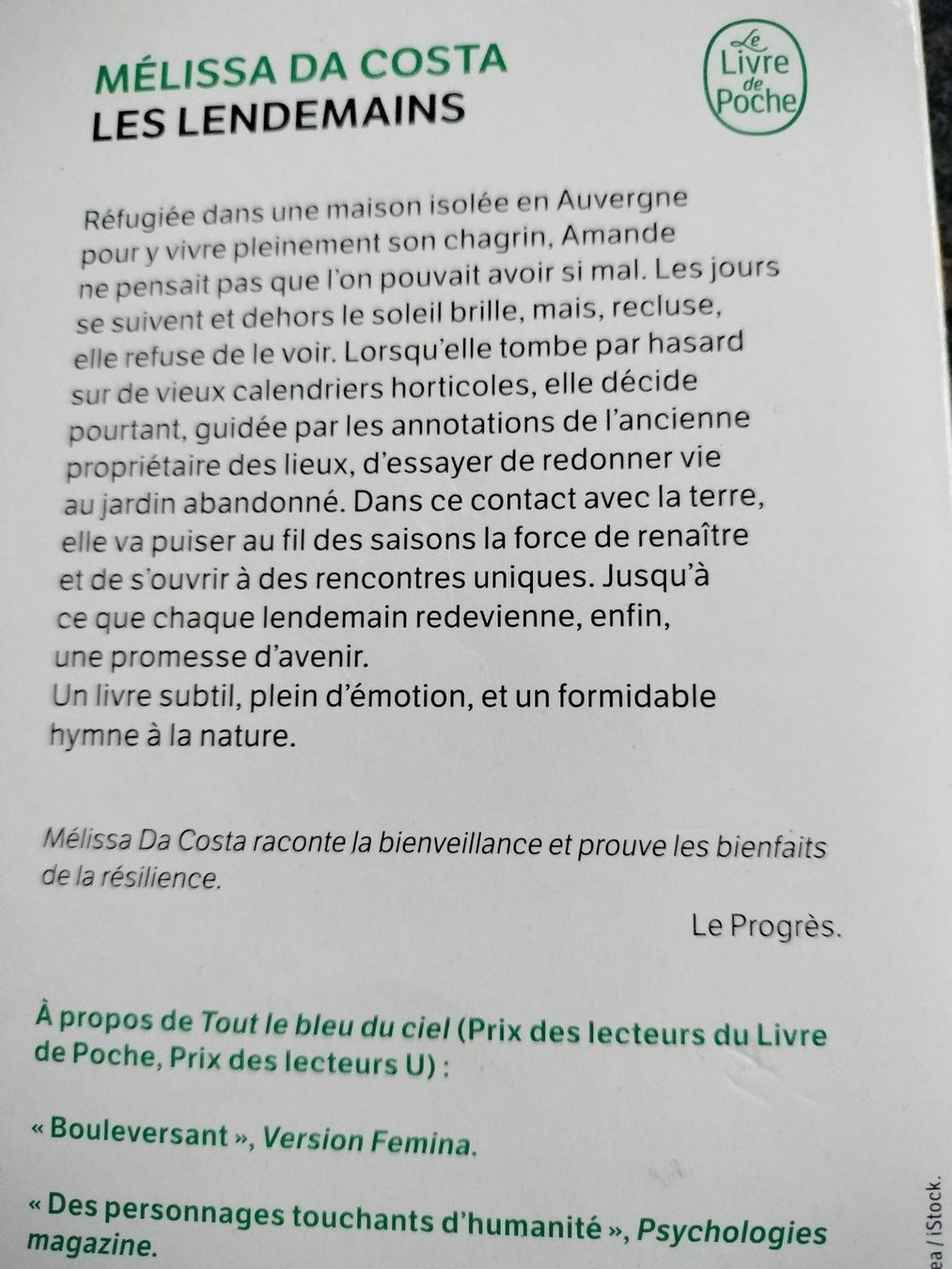 Libri: LES LENDEMAINS MÉLISSA DA COSTA – Usato da Cortaillod venduto da rozinna 1