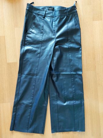 More&More Kunstleder-Hose dunkelblau Gr. 34/36
