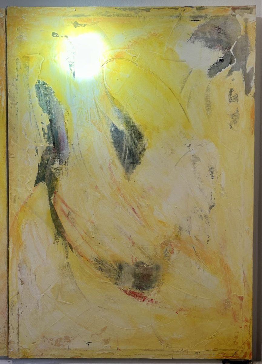 Dipinti: Abstrakte Bilder Triptychon Acryl Gemälde Kunst Leinwand – Usato da Basel venduto da Schmutpa 2