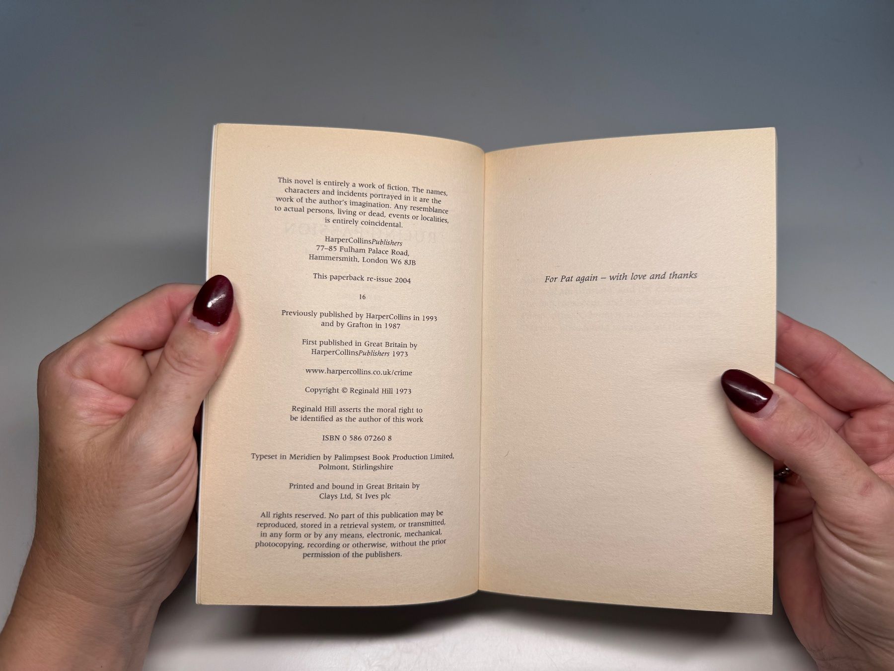 Libri: NOVEL: Reginald Hill, Ruling Passion – Usato da Grosswangen venduto da English_books 2