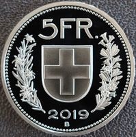 5 Franken 2019 pp / aus Münzsatz / in einer Münzkapsel