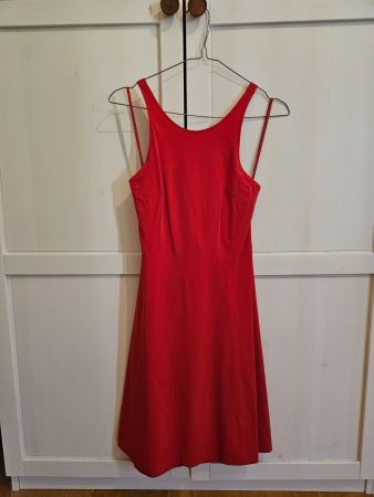 Vintage Jil Sander Seidenkleid rot, Grösse XS