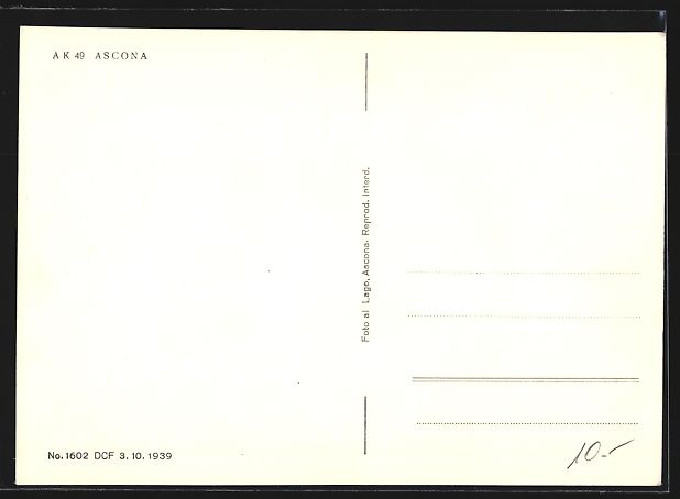 Ansichtskarten: AK Ascona, Panorama mit Bergen – Gebraucht aus Berlin von bartko-reher 1