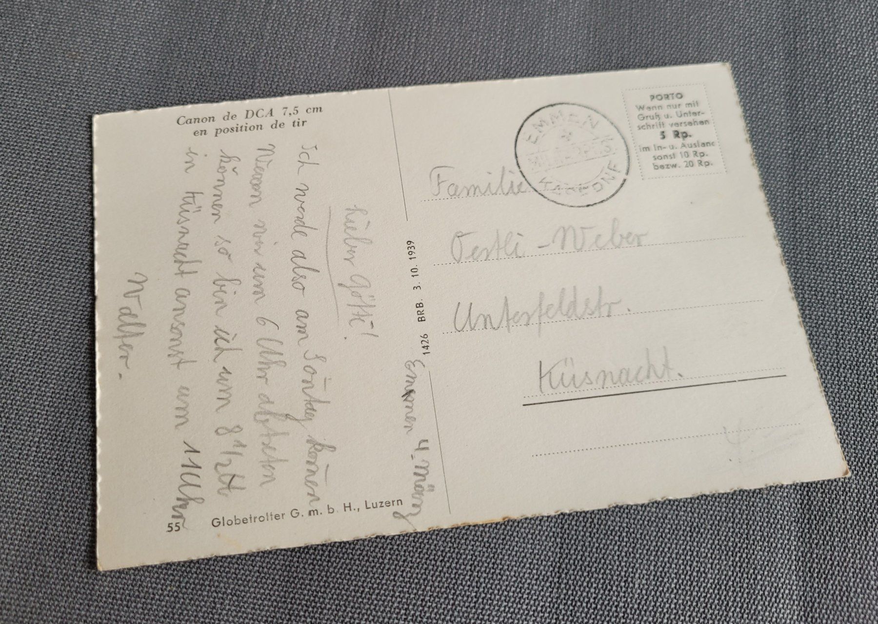 Cartoline postali: 2 Foto Karten Schweizer Armee – Usato da Kriens venduto da KTP 1