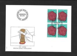 FDC Nr. 700 Viererblock 150 Jahre BL ET Bern 26.5.1983