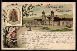 Litho Einsiedeln, Gnaden-Mutter, Festzug