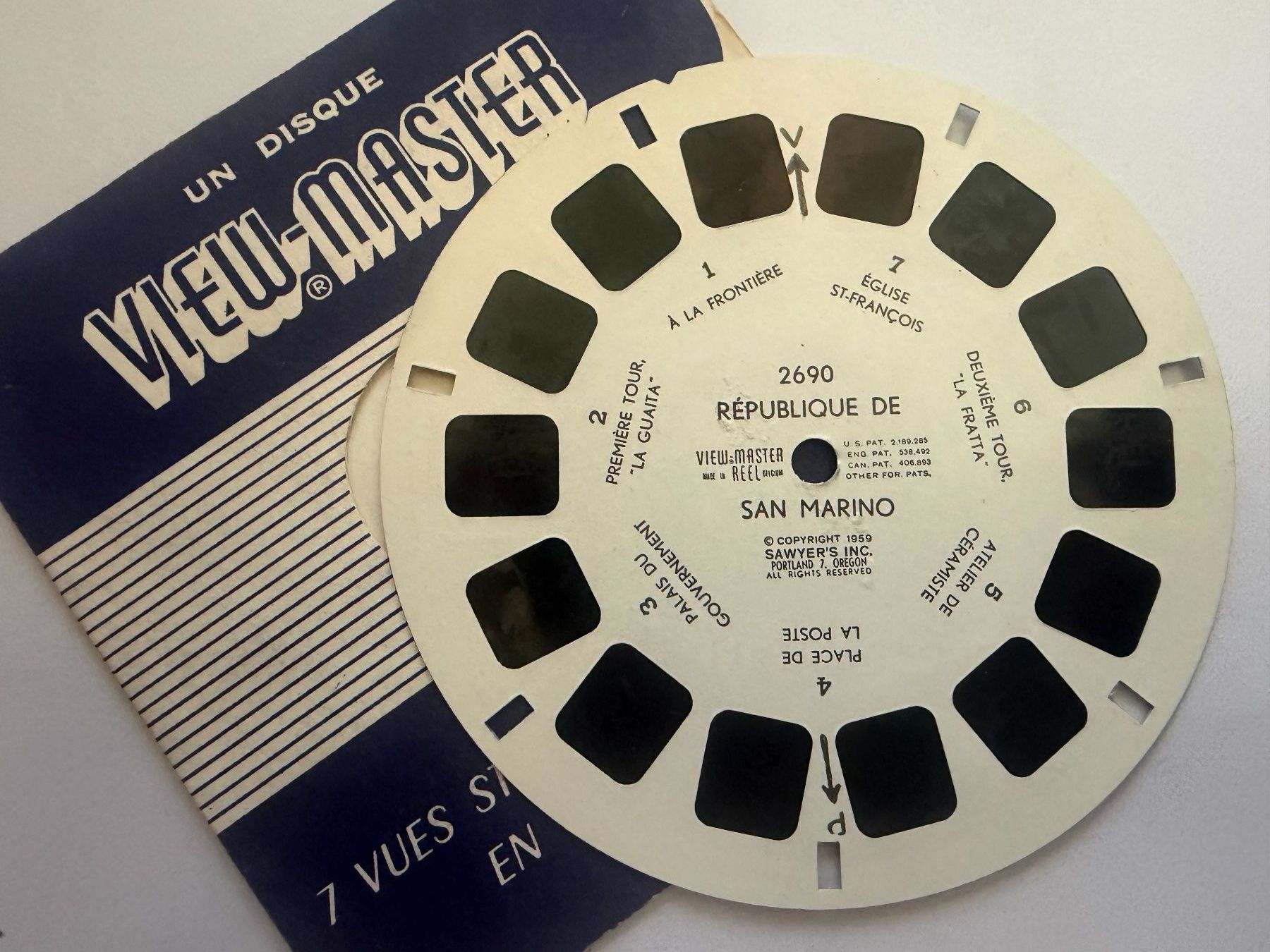 View-master Giocattoli: View-Master 3D: Nr. 2690 République de SAN MARINO – Usato da Tegerfelden venduto da siebenmacky