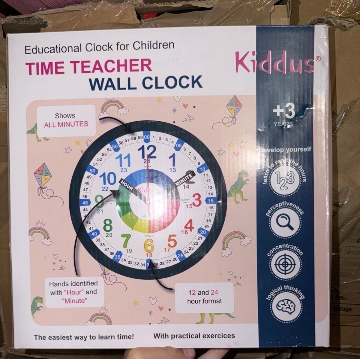 Uhren: Kiddus Time Teacher Wall Clock educational new – Neu und originalverpackt aus Flamatt von Vm_t