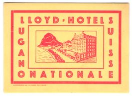 Kofferaufkleber Lugano, Lloyd-Hotel Nati