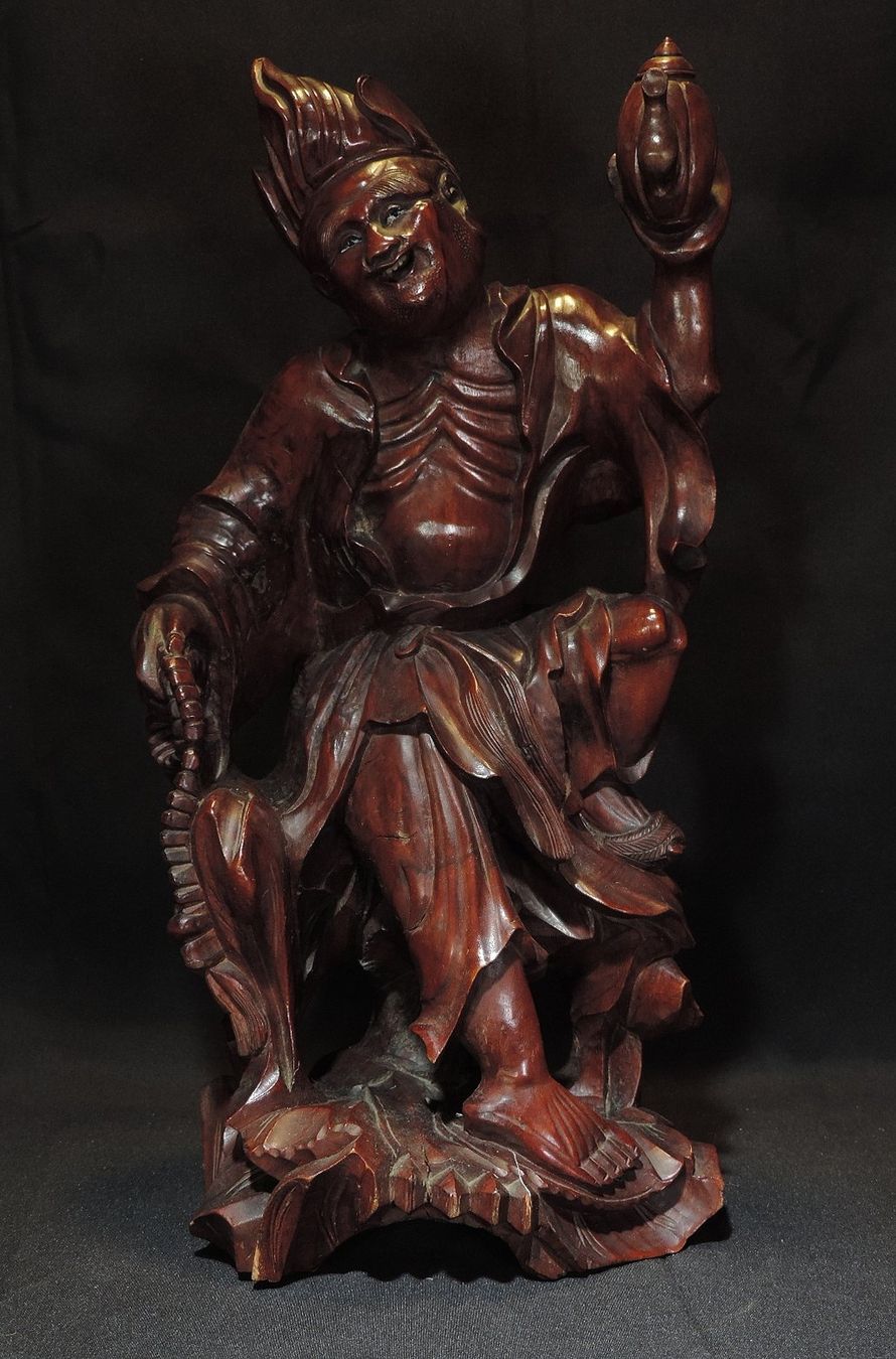 Sculture & Statue: alte Hartholz Schnitzerei, Unsterblicher – Usato da Duggingen venduto da roterbambus