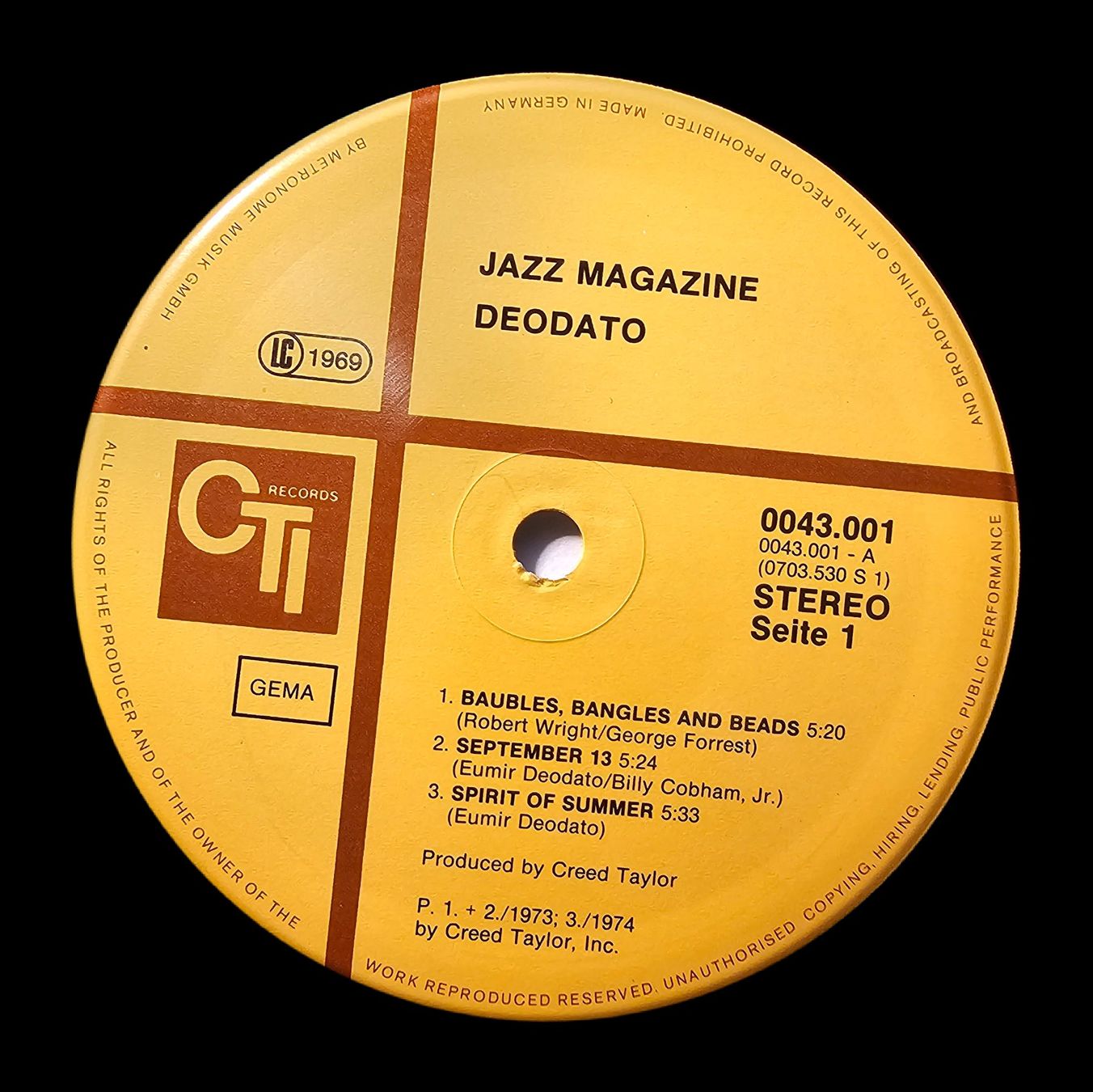 Vinyles: Deodato ‎– Deodato – D'occasion à Wahlen b. Laufen par Cg10 2