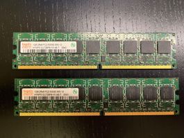 RAM Kit SK Hynix 2x1GB PC2-5300E-555-12 ECC