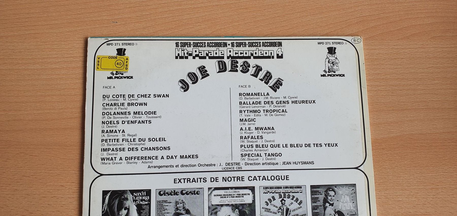 Dischi in vinile: 1 vinyle Hit parade Accordéon 4 – Usato da Moutier venduto da mai_pq7w 1