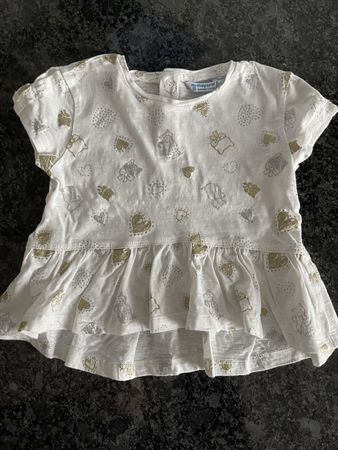 Mayoral T-Shirt weiss mit Glitzer , Gr.86