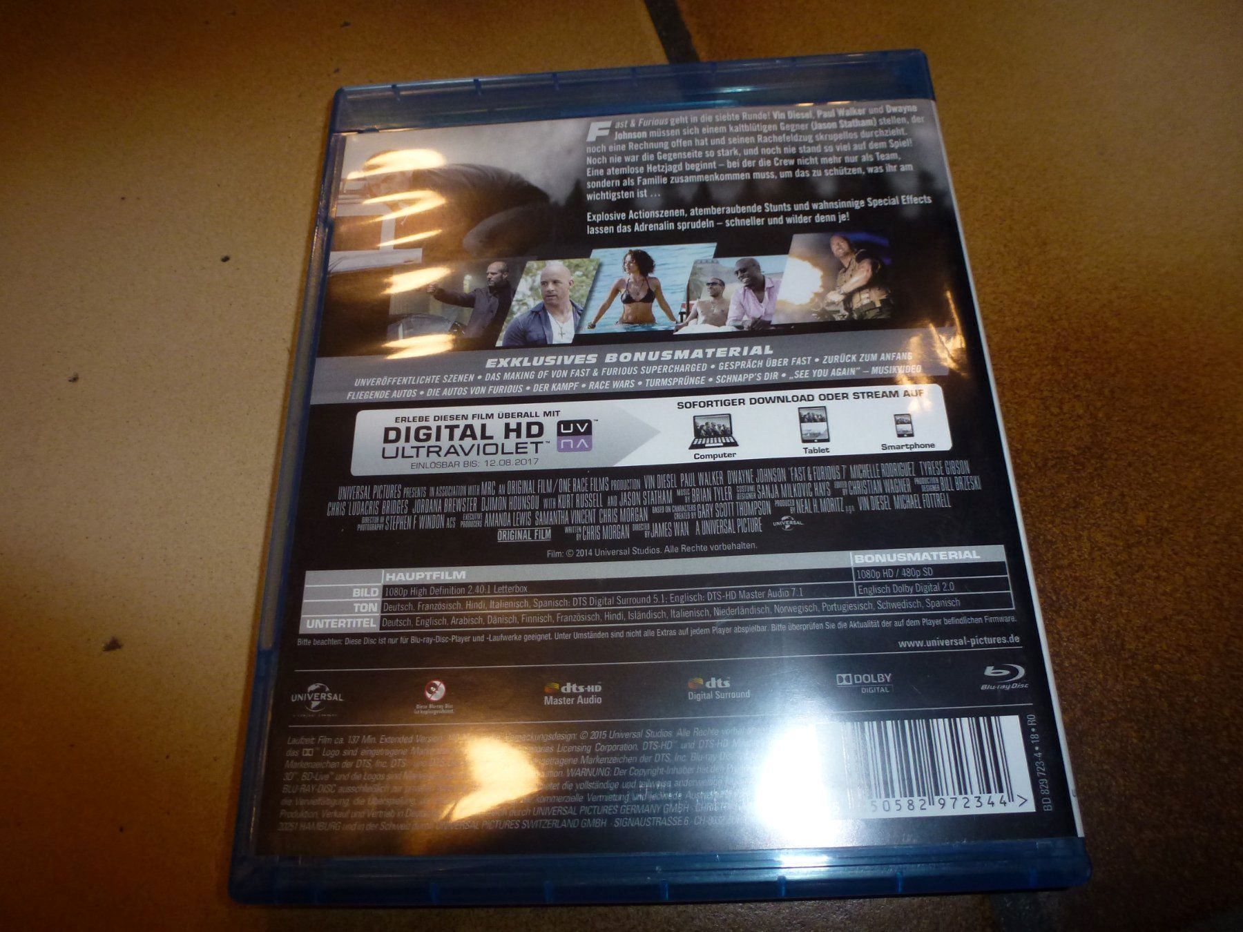 Tutti i DVDs: Fast & Furious 7 BLU-RAY – Usato da Olten venduto da Disc-Verkauf 2