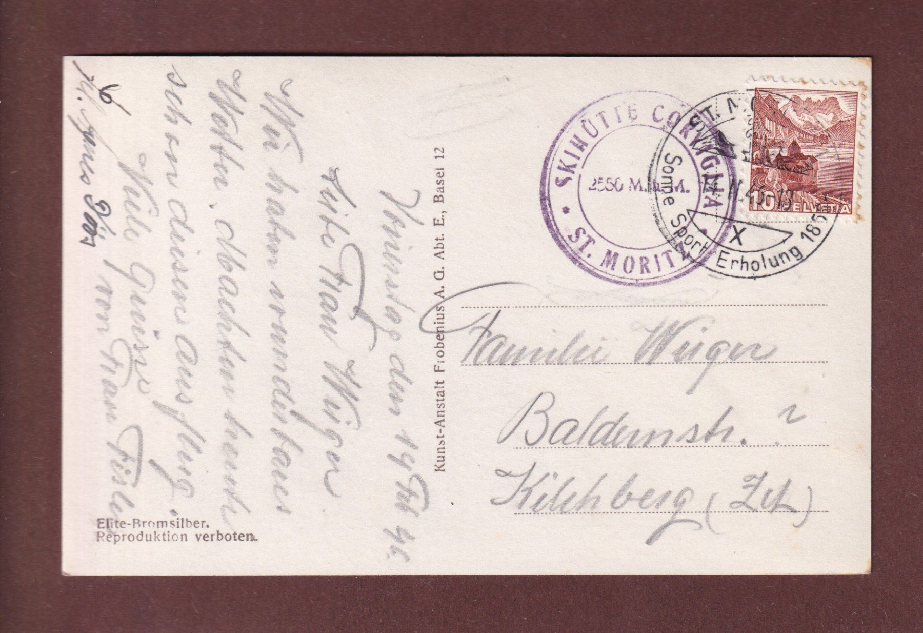 Cartoline postali: CORVIGLIA - Bahnhof - 1946 – Usato da Pully venduto da nicecards-shop 1