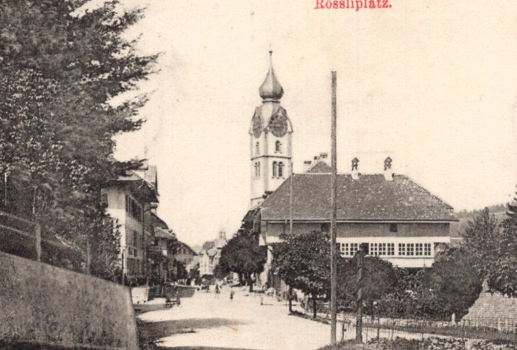 Ansichtskarten: Huttwil  Rössliplatz  1904 – Gebraucht aus Aarau von kufi44 1