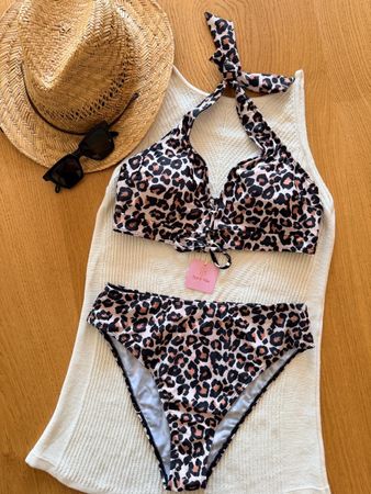 ✨Chic Leopard High Waist Bikini Set L- Neu - Gratis Versand