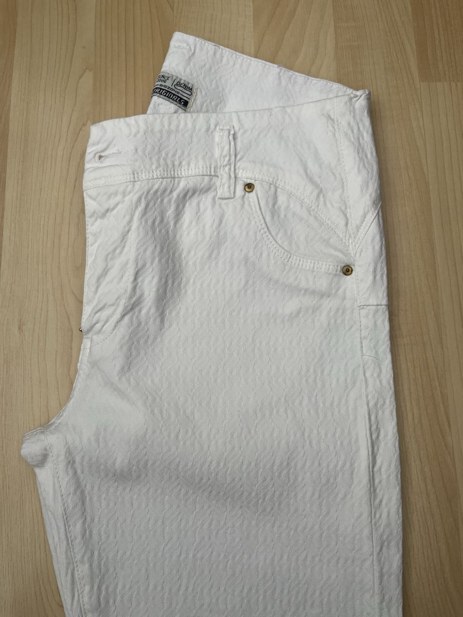 Hosen: White Big Zone Trousers Cotton Elastane Size 38 Summer – Neu (gemäss Beschreibung) aus Emmenbrücke von vic_nx9v 3