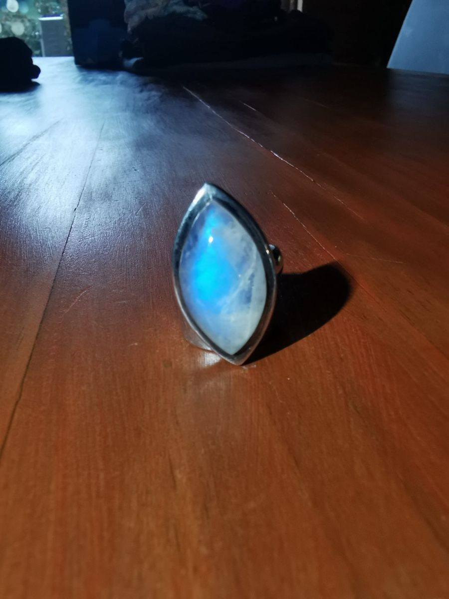 Anelli: Fingerring silber mit Mondstein – Usato da Rüschegg Heubach venduto da sharky81 2