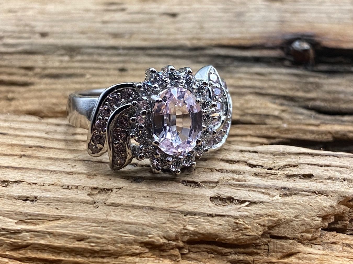 Ringe: Cocktail Ring in Sterlingsilber mit einem Kunzit, Gr.55.5 – Neu (gemäss Beschreibung) aus Luzern von S.Kern01 2
