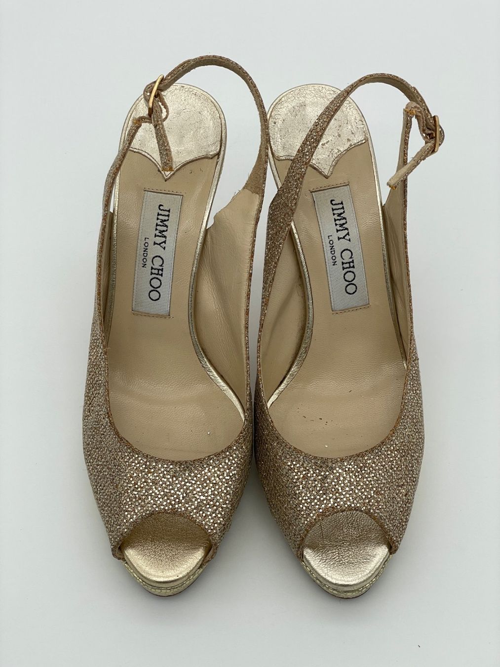 Jimmy Choo Scarpe da donna: Jimmy Choo Nova Glitter Slingback EU 37 Metallic – Usato da Zürich venduto da shoe_shop 4