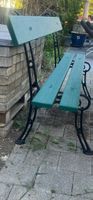 Gartenbank Metall Holz gruen guter Zustand