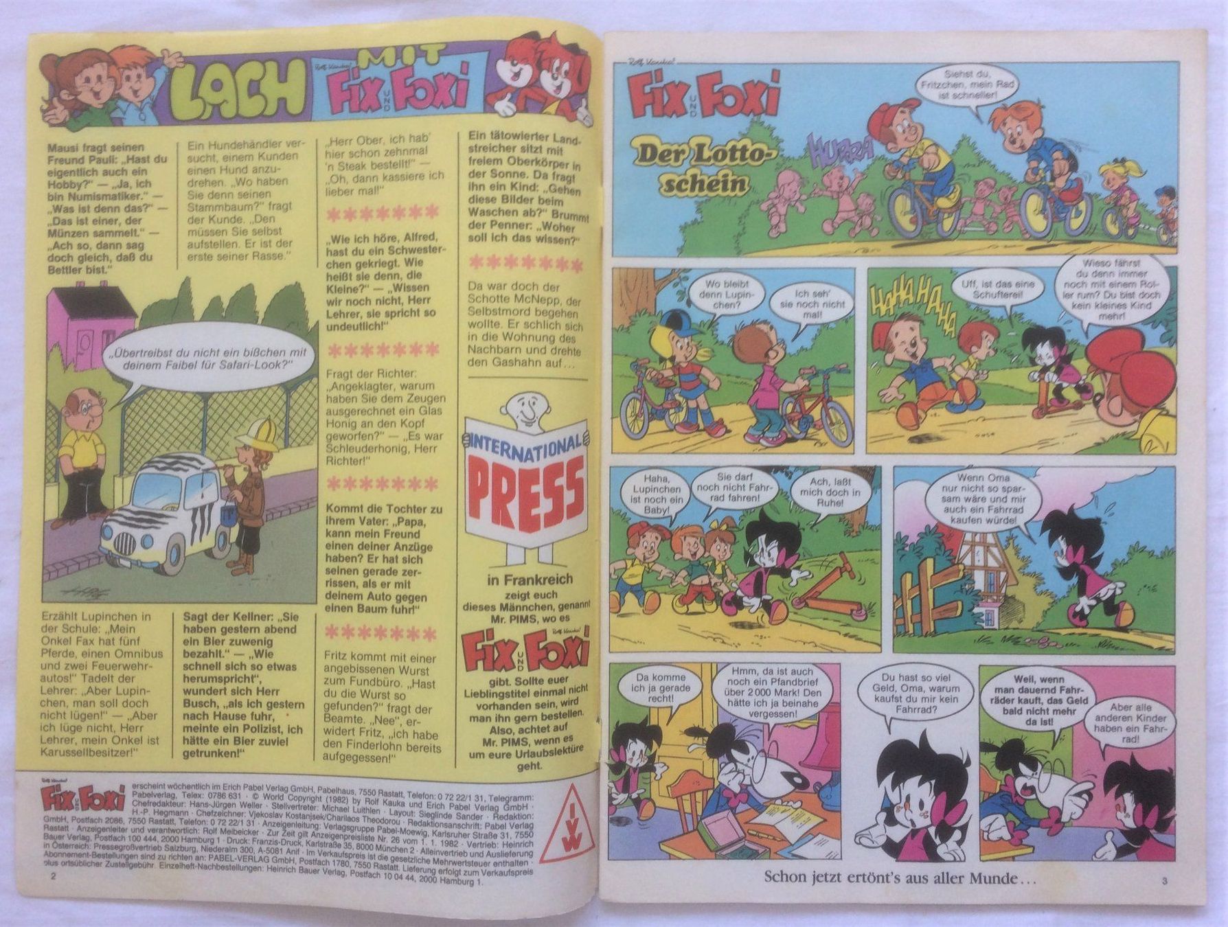 Fumetti: Fix und Foxi - Nr.40 - 1982 - inkl. Extrabeilage – Usato da Schaffhausen venduto da durruti 1
