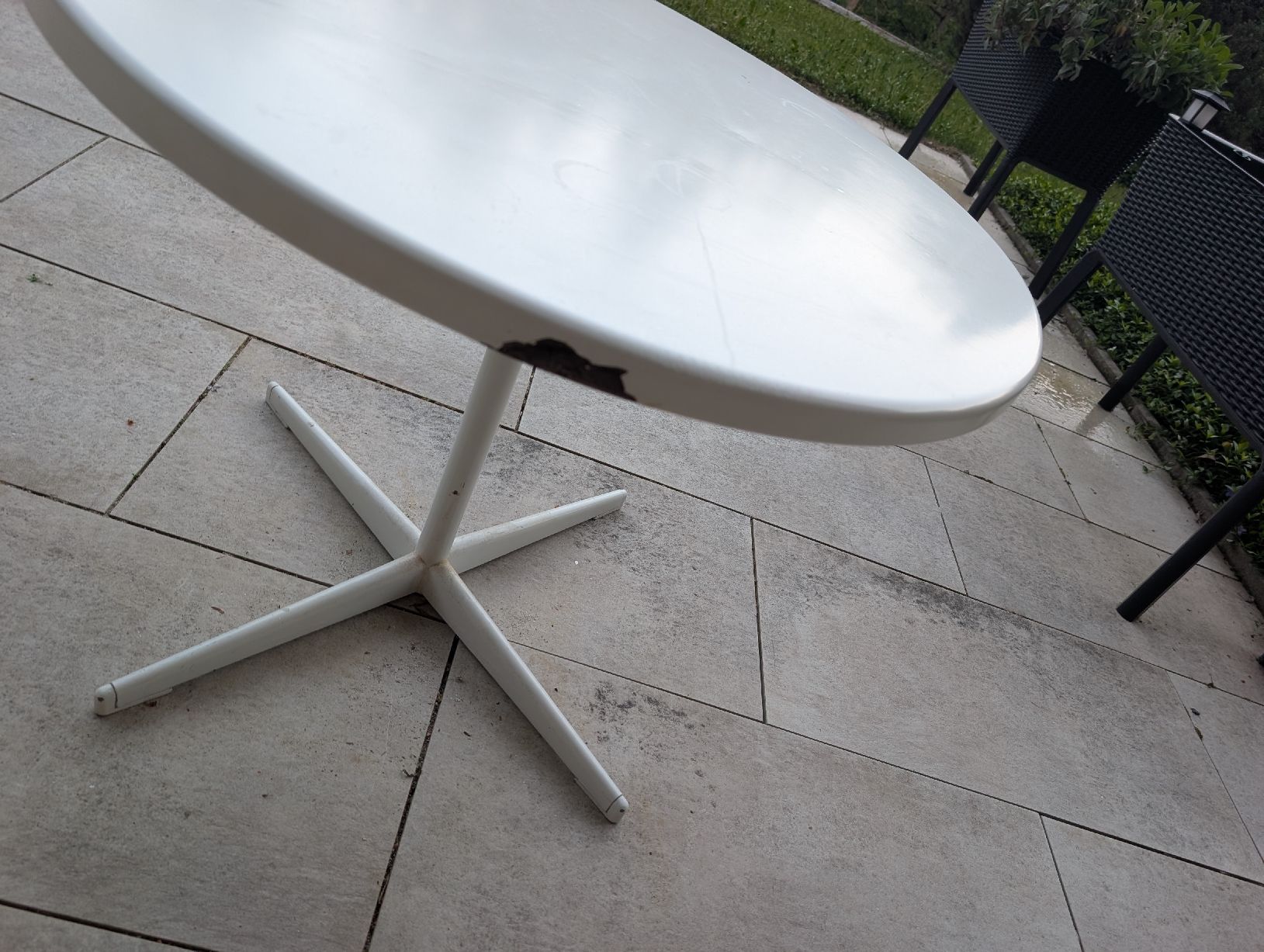Tavoli: Original Schaffner white vintage metal table – Usato da Zürich venduto da morgannpz 3