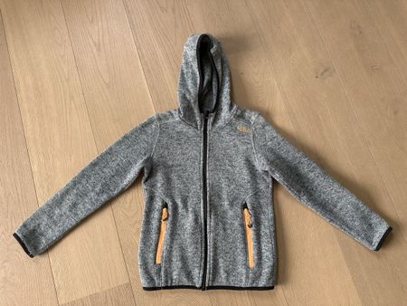 CMP Fleece Jacke mit Kapuze, Grau, Grösse 140