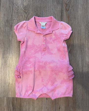 RALPH LAUREN BUBBLE POLO - SHORTALL - JUMPSUIT  rosa Gr. 9m