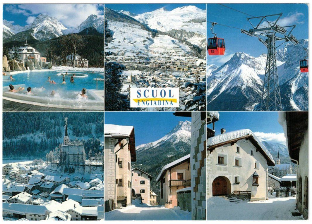 Cartoline postali: Scuol - 6 Bild AK – Usato da Binningen venduto da Mountainrider