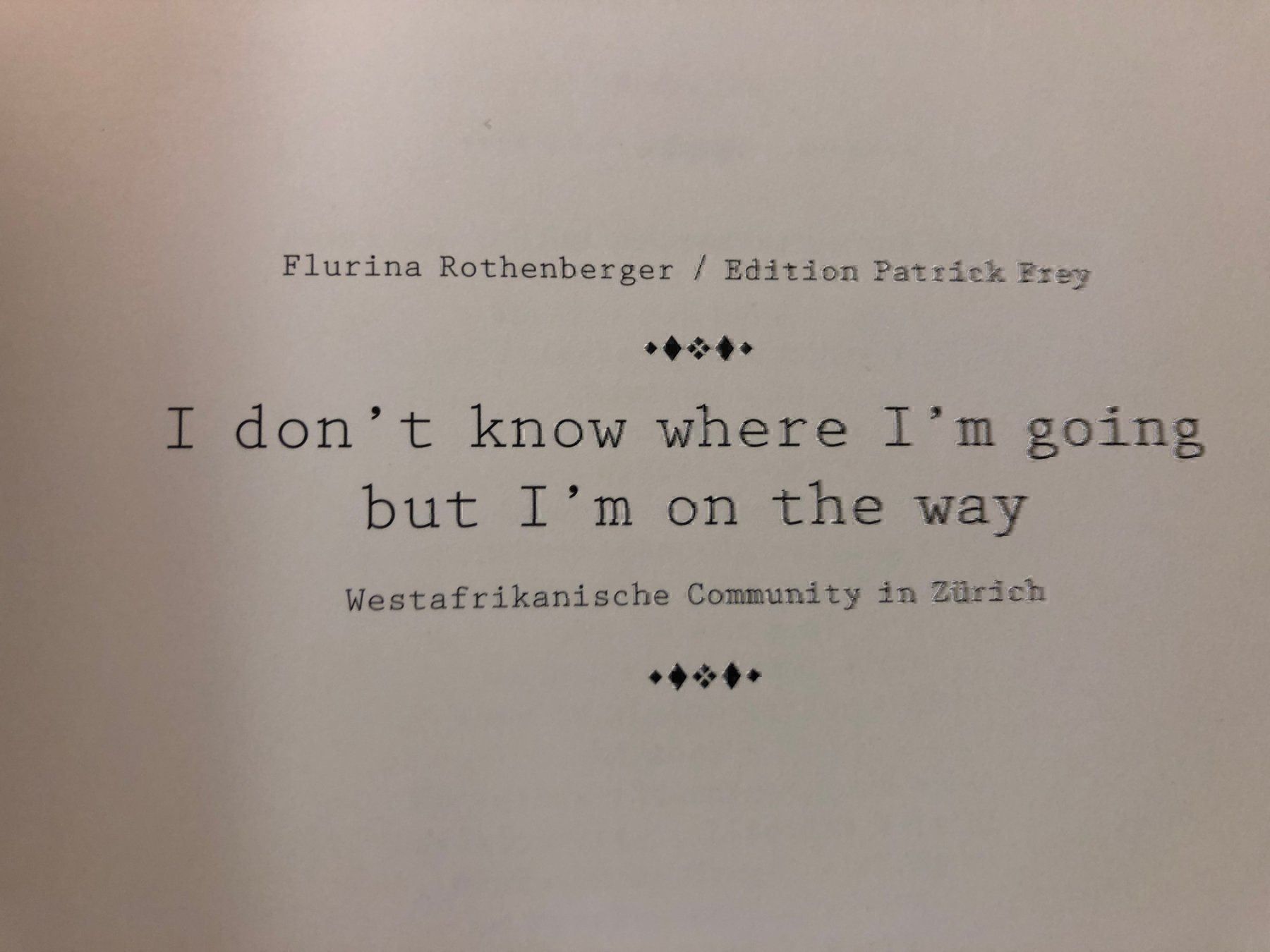 Libri: Flurina Rosenberger: I don't know where – Usato da Zürich venduto da allp 1