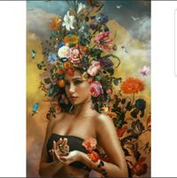 5D Diamant Frau Painting 20x30cm Neu!