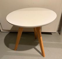 Beistelltisch rund weiss Holz gut erhalten