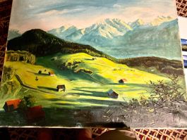 Ölgemälde Alpstein von Osten aus