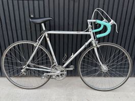 Vintage Rennvelo Reynolds 531 Stahlrahmen Shimano 600 Silber
