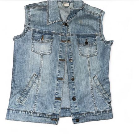 Jeans Weste mit Aufdruck 