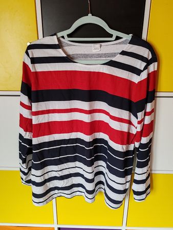 Sommerliches Langarmshirt, gestreift, Gr. 44, Top Zustand