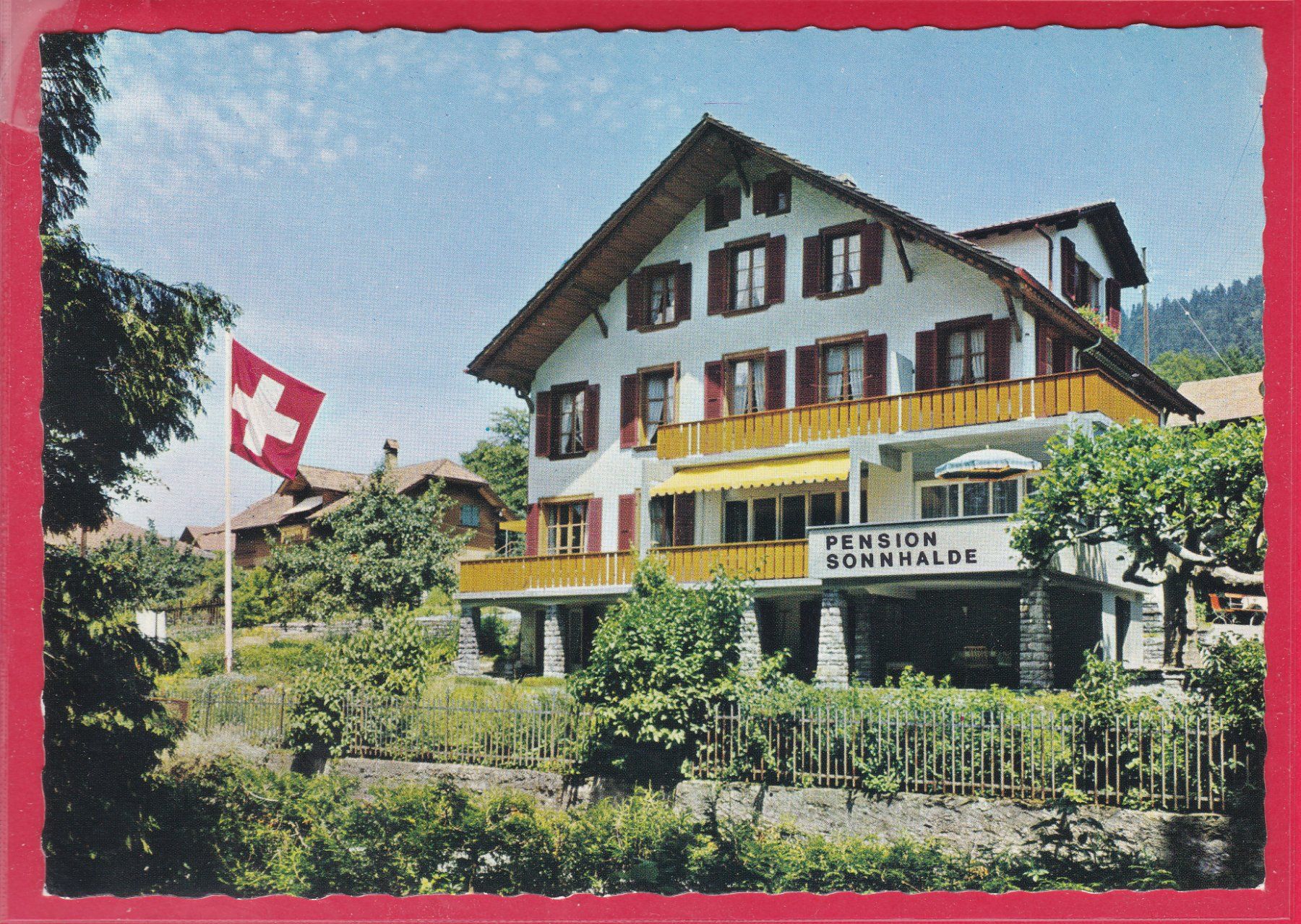 Cartoline postali: HILTERFINGEN, PENSION SONNHALDE – Usato da Oberrieden venduto da Gebirgsstelze