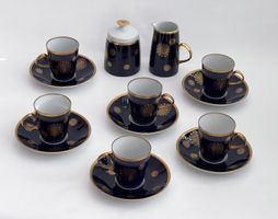 Tee / Kaffee Tassen & Untertassen SET*ECHT KOBALT*****
