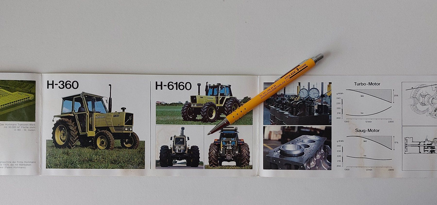 Aebi Documenti: Prospekt Traktor Hürlimann H360 - H6160 – Usato da Schenkon venduto da Elbarto007 2