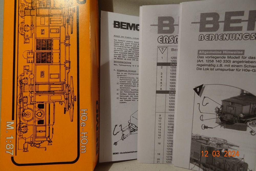 1 loc Bemo HOm RhB Ge 6/6 I 413 Croco analogique (Neu (gemäss ...