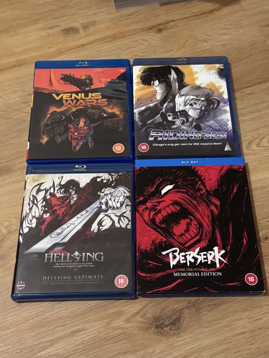 Alle DVDs: Anime Blu-ray Venus Wars, Hellsing,  Berserk – Gebraucht aus Zug von mrsru